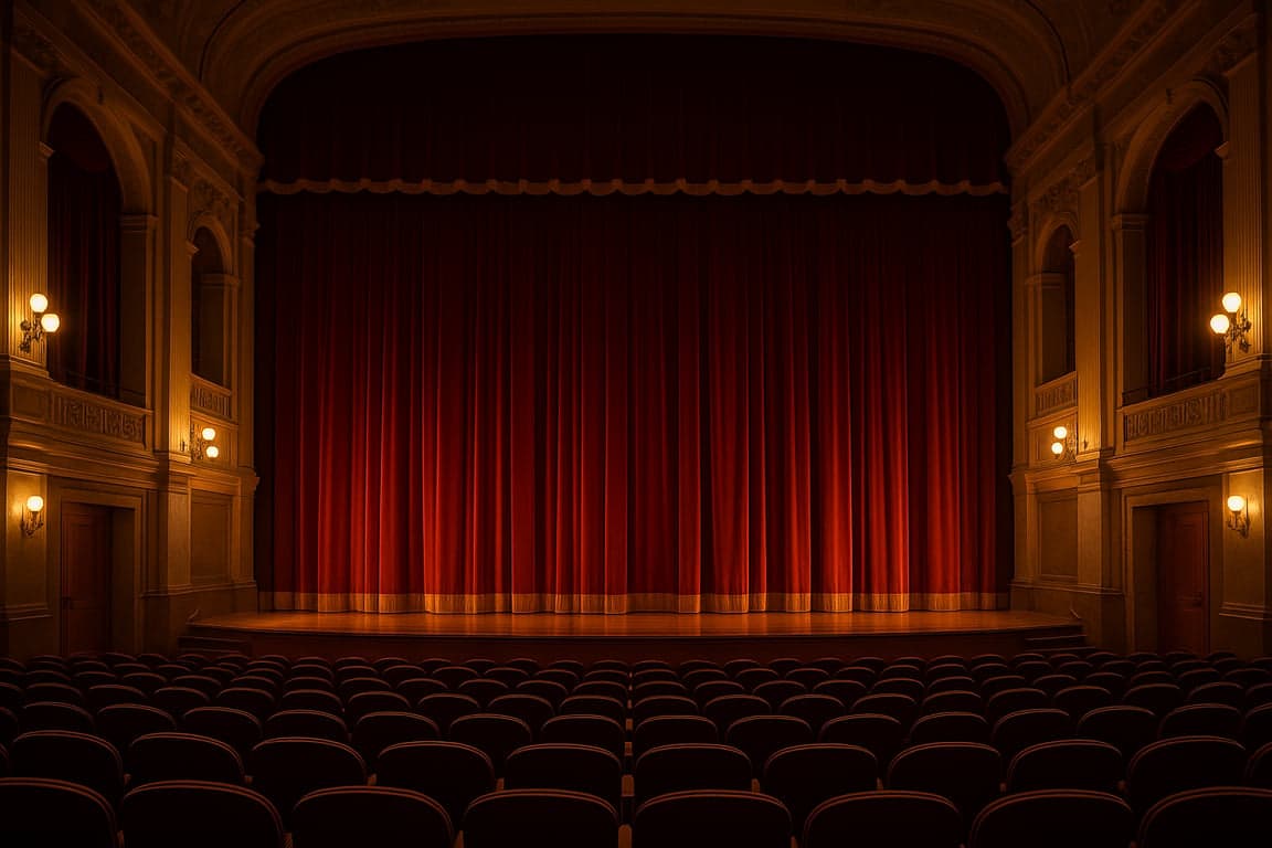 Audience seated in a theatre waiting for the show to begin