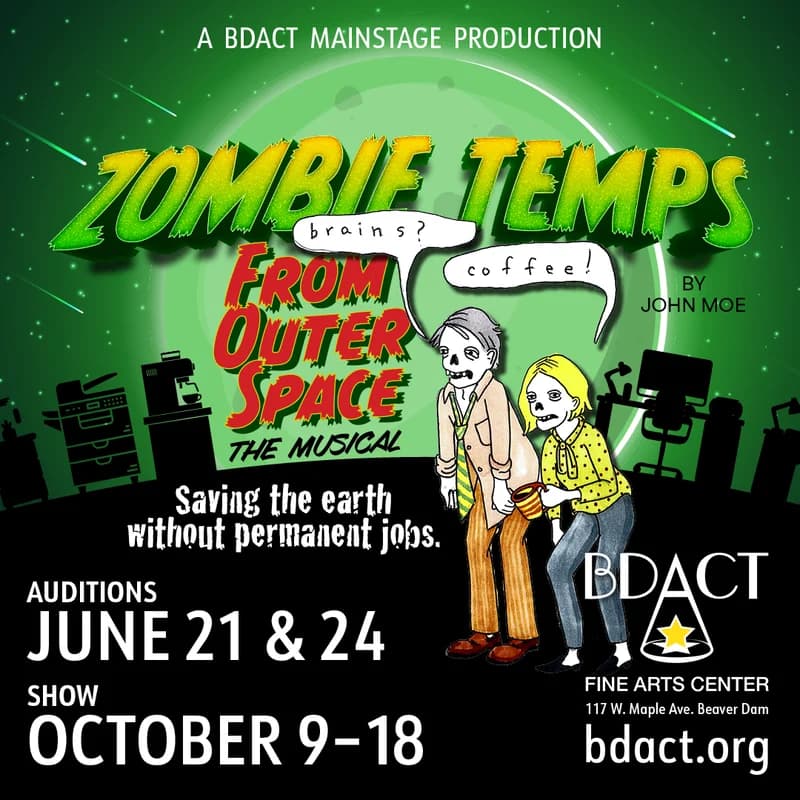 Zombie Temps from Outer Space show poster