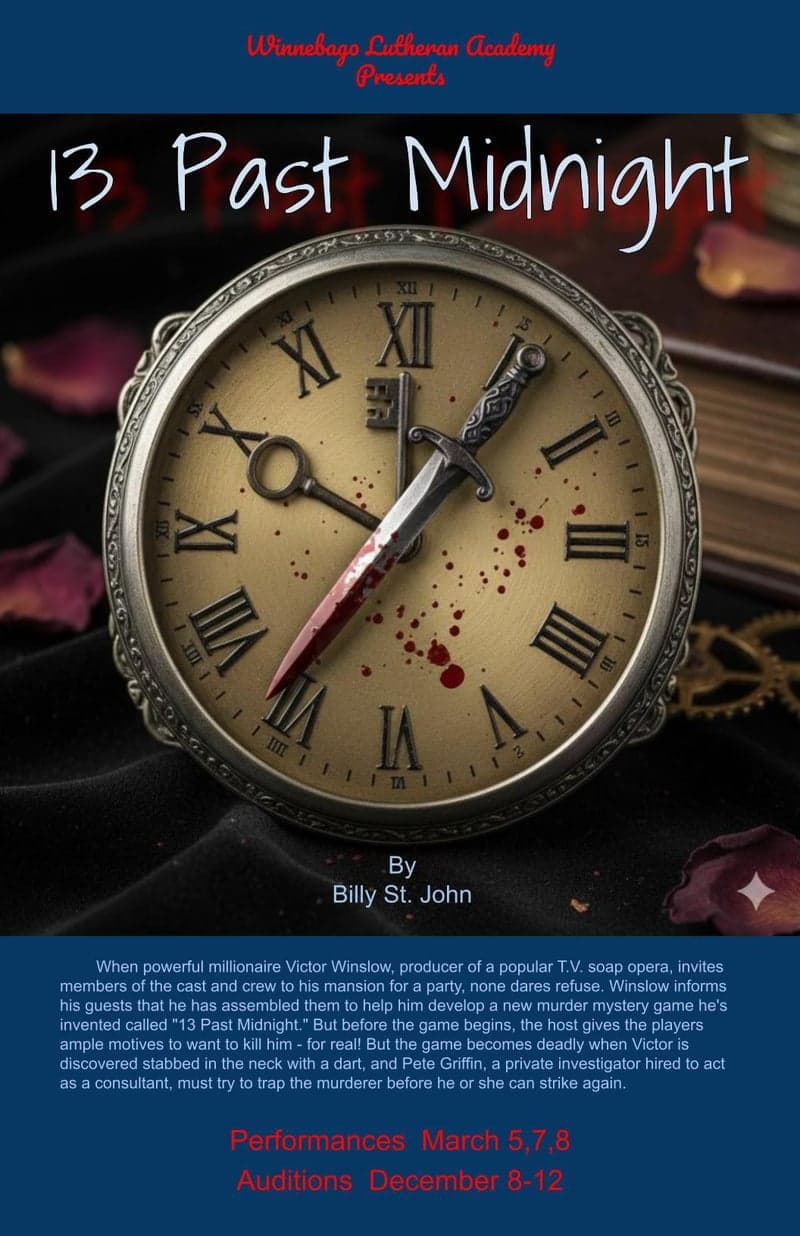 Thirteen Past Midnight show poster